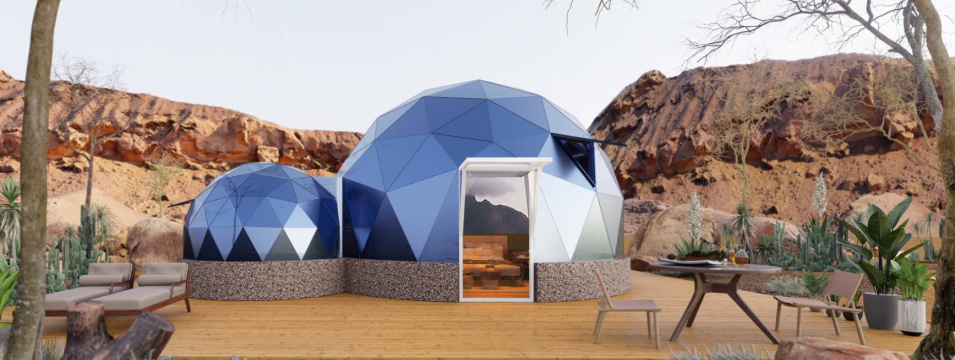 平江县球形智能光伏玻璃星空房